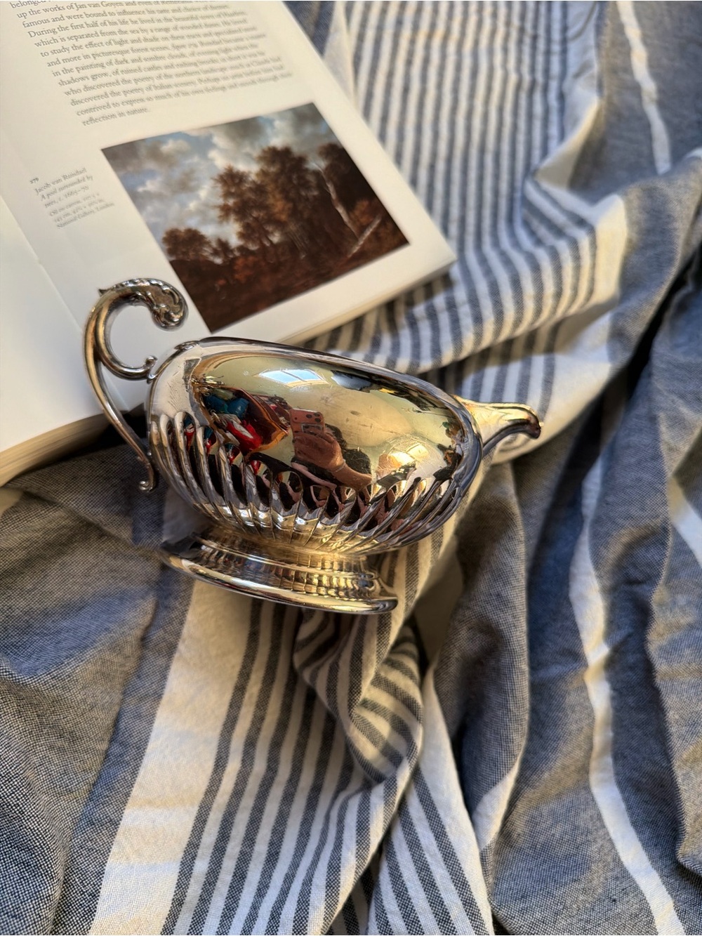 Vintage Silver-Plated Gravy Boat